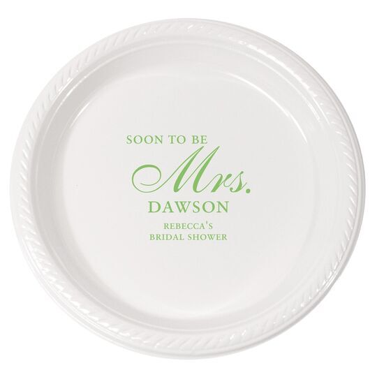 Soon to be Mrs. Plastic Plates